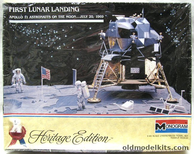 Monogram 1/48 First Lunar Landing Apollo 11 - Astronauts on the Moon - Heritage Edition Issue, 6060 plastic model kit